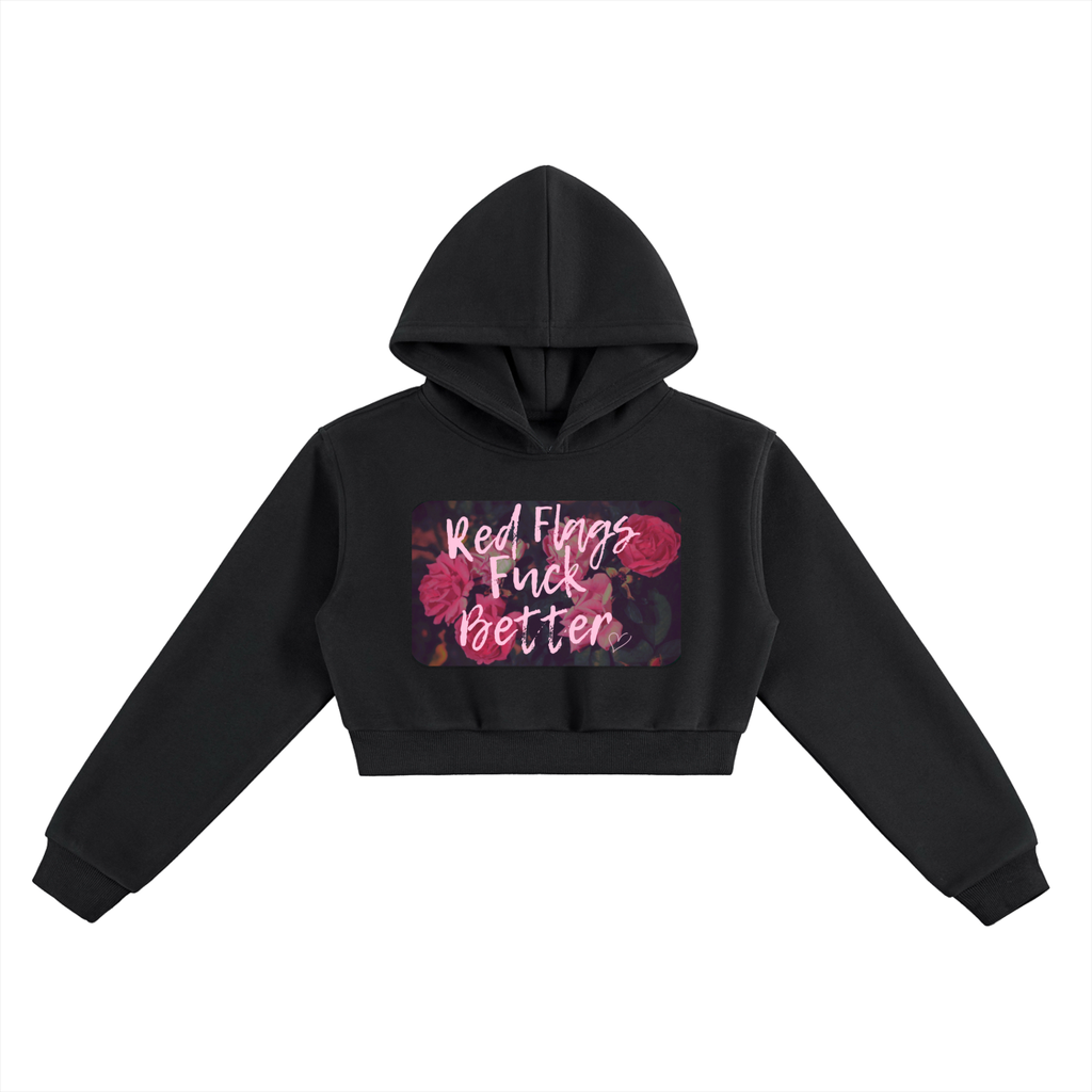 Red Flags Cropped Hoodie