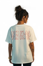 Pretty Toxic Red Flags Fan Club Pocket T Shirt, graphic close-up