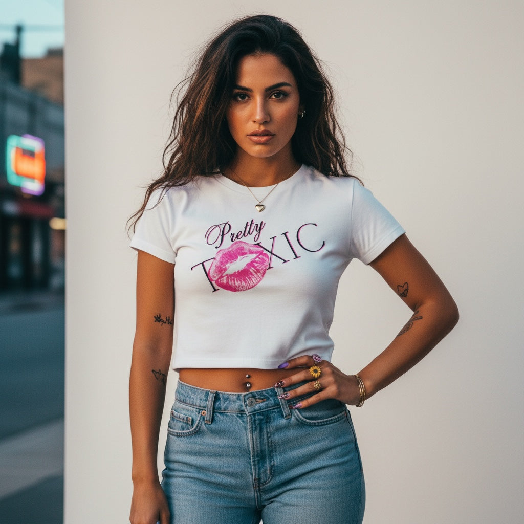 Pretty Toxic Cropped Baby Tee
