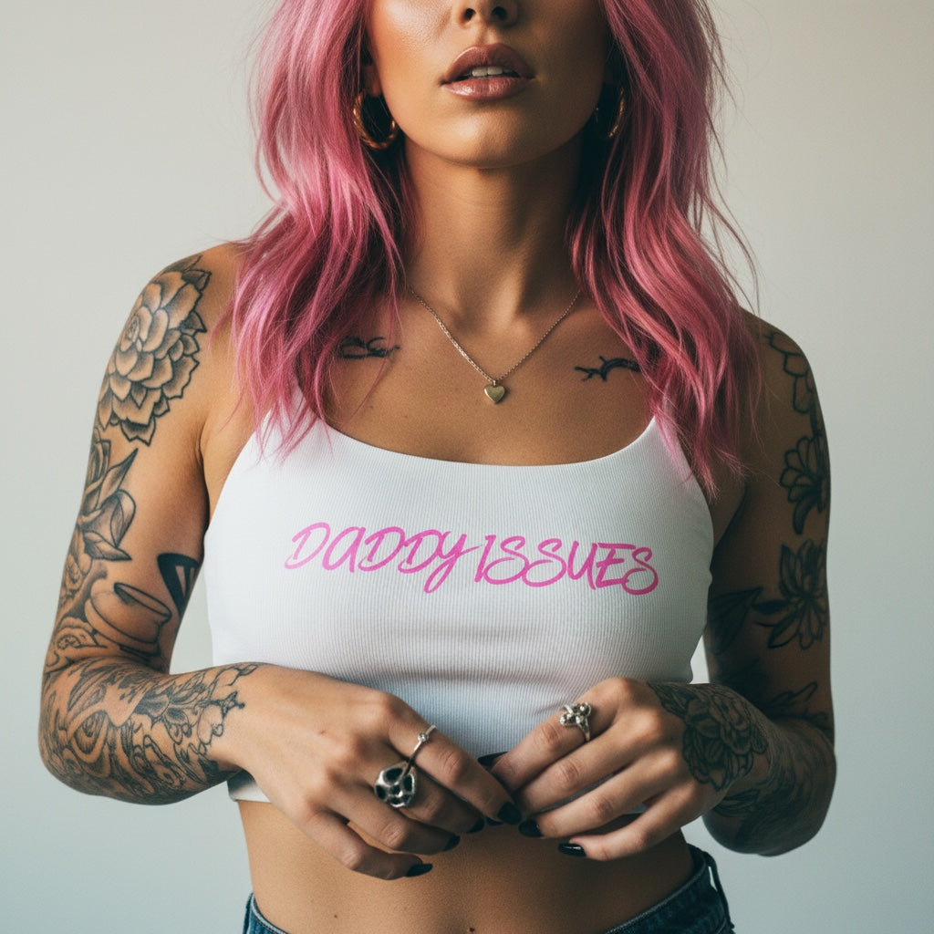 Pretty Toxic Daddy Issues Mini Tank, back view