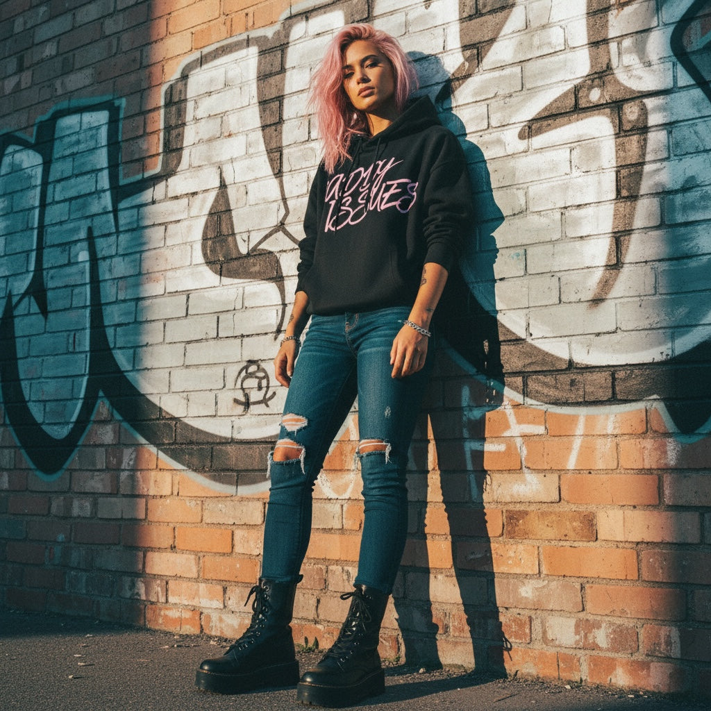 Pretty Toxic Daddy Issues Hoodie, side view