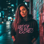 Pretty Toxic Daddy Issues Hoodie, styled on a model