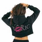 Pretty Toxic Cropped Zip Hoodie, detail of the print