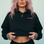 Pretty Toxic Red Flags Hoodie, fabric detail