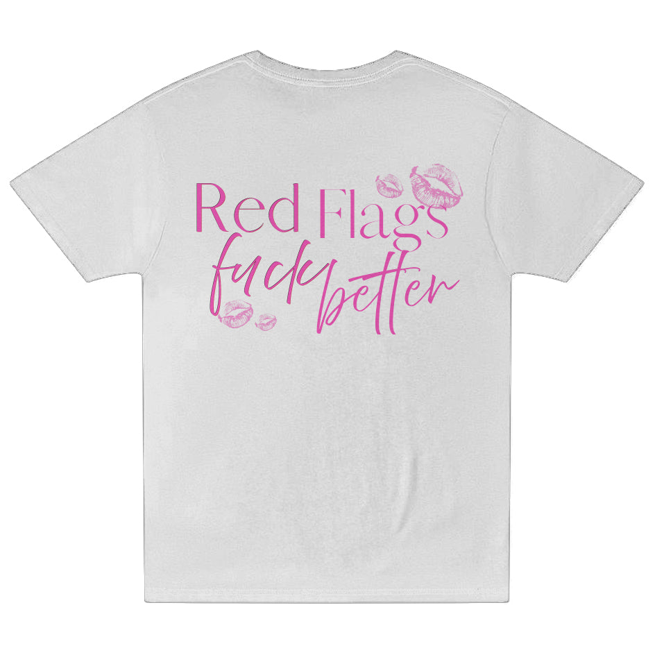Red Flags Pocket T Shirt