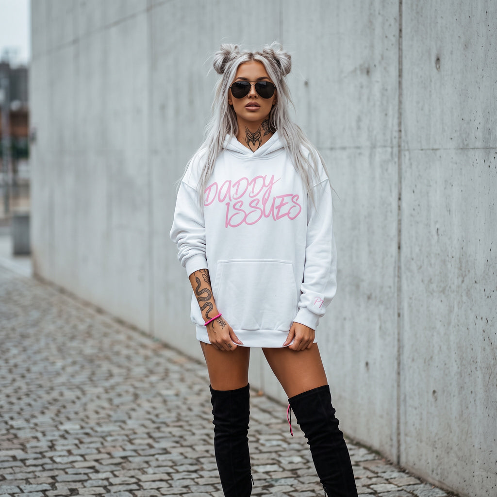 Pretty Toxic Daddy Issues Hoodie, graphic close-up
