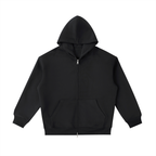 Pretty Toxic Red Flags F*ck Better (Red) Zip Hoodie in black — front view