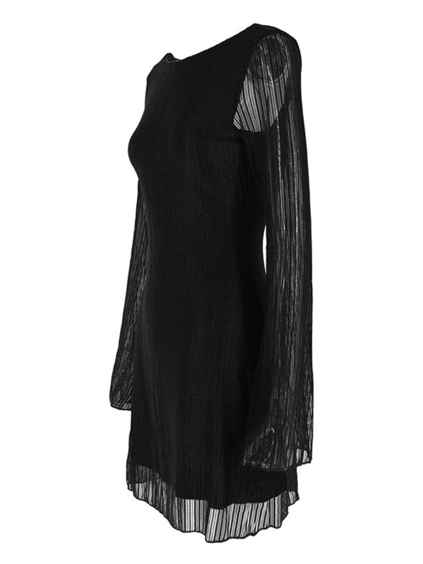 Pretty Toxic Backless Long Sleeve Mini Dress, close-up detail