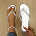 Pretty Toxic Rhinestone Toe Post Sandals, front view