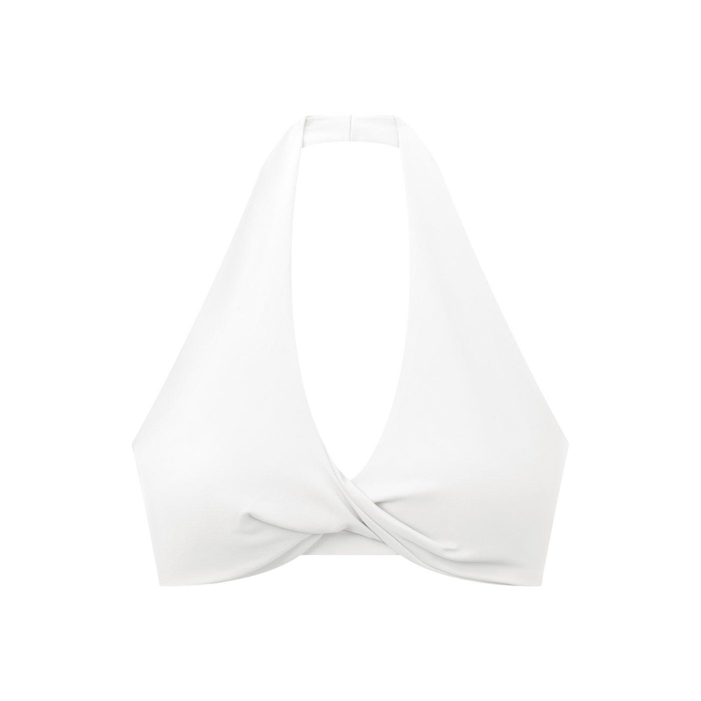 Pretty Toxic Baby Pleated Halter Sports Bra, styled on a model