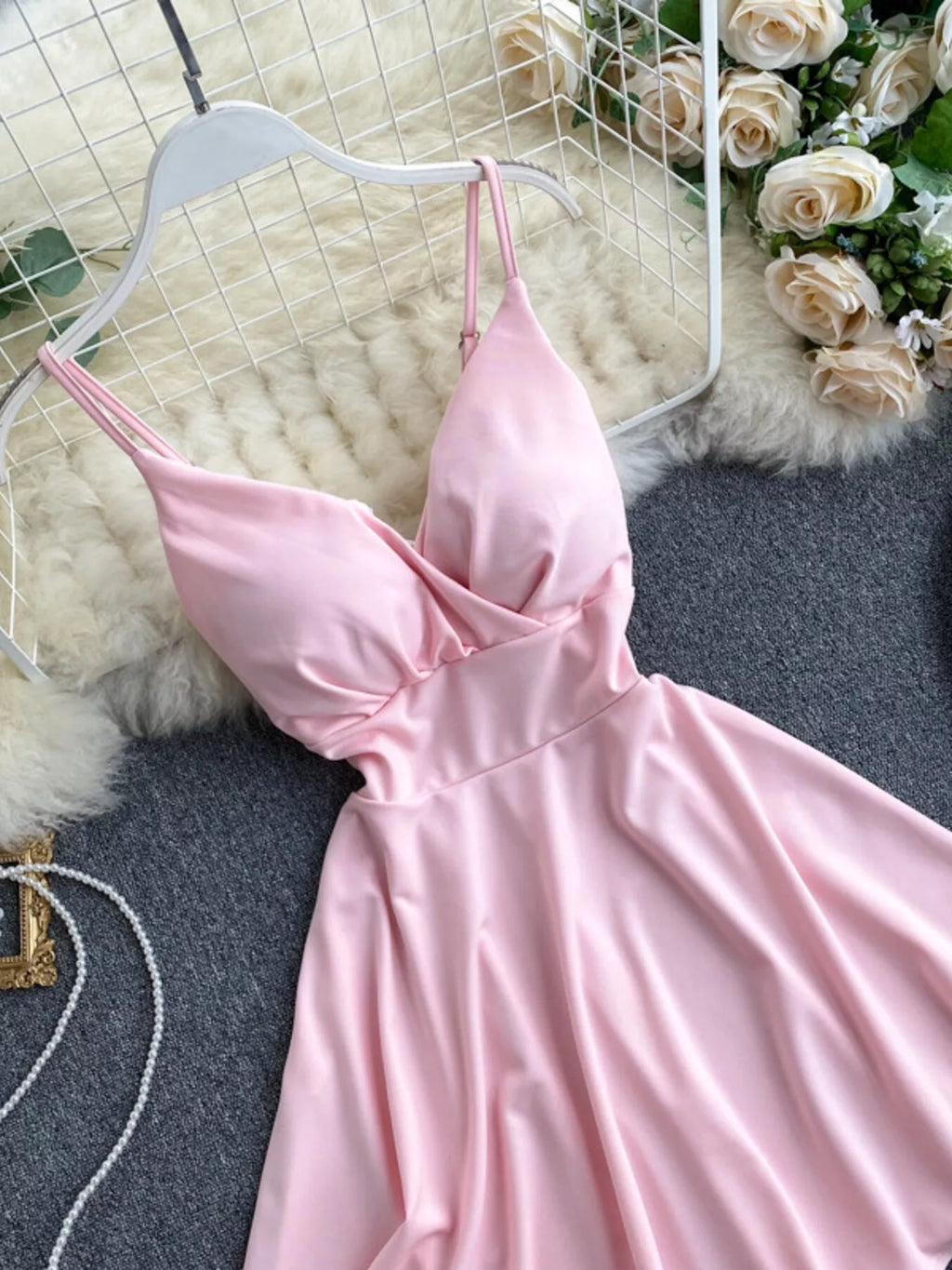 Pretty Toxic Spaghetti Strap Mini Dress, side view