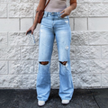 Pretty Toxic Bad Influence Distressed Jeans — front view