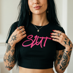 Slut Ribbed Crop Tee