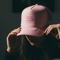 Pretty Toxic Red Flags F*ck Better Trucker Hat, back view