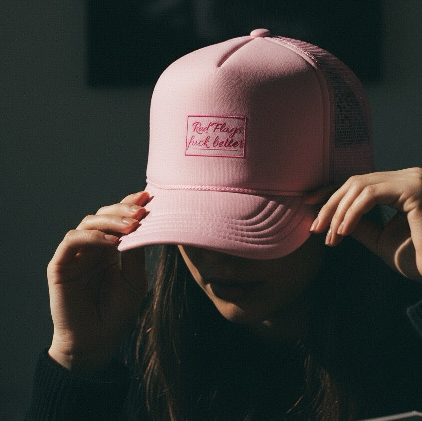 Red Flags Fuck Better Trucker Hat