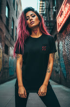 Pretty Toxic Red Flags Fan Club Pocket T Shirt, full outfit shot