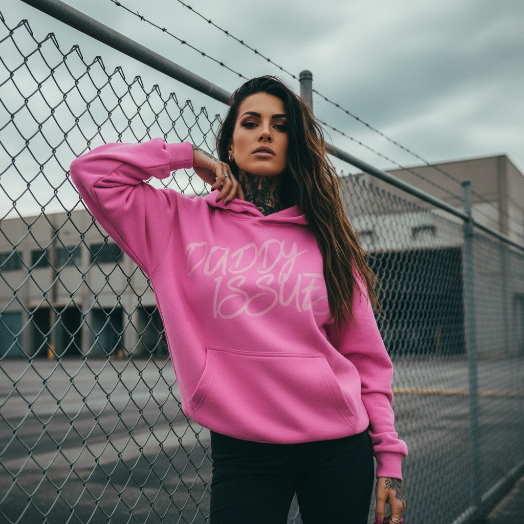 Pretty Toxic Daddy Issues Hoodie, detail of the print