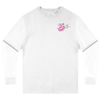 Pretty Toxic long sleeve shirt in white with bold graphics, perfect for those who embrace their red flags.