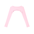 Pretty Toxic Long Sleeve Cutout in pink, long-sleeve cutout top — front view