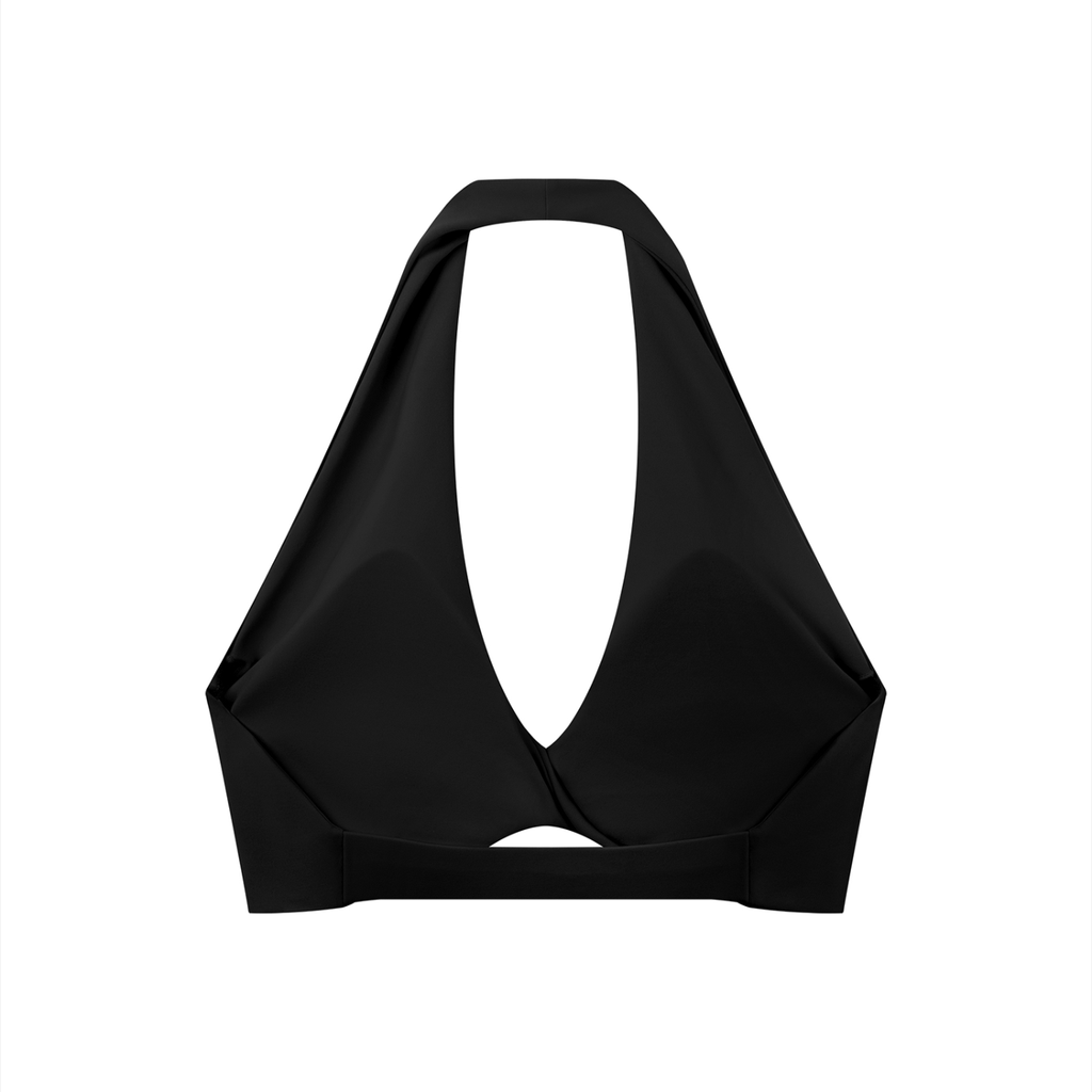 Toxic Baby Pleated Halter Sports Bra