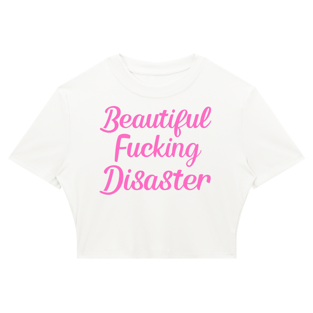 beautiful F*cking Disaster Cropped T-Shirt