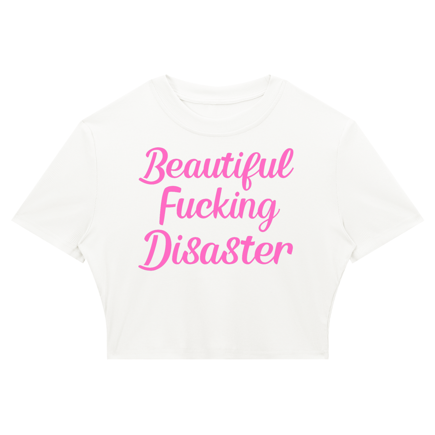 beautiful F*cking Disaster Cropped T-Shirt