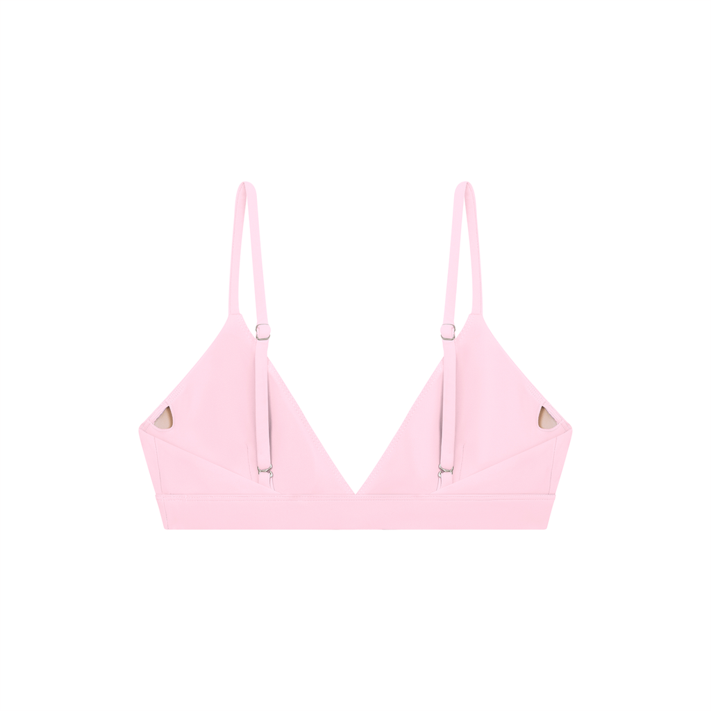 Cropped V-Neck Sports Bra
