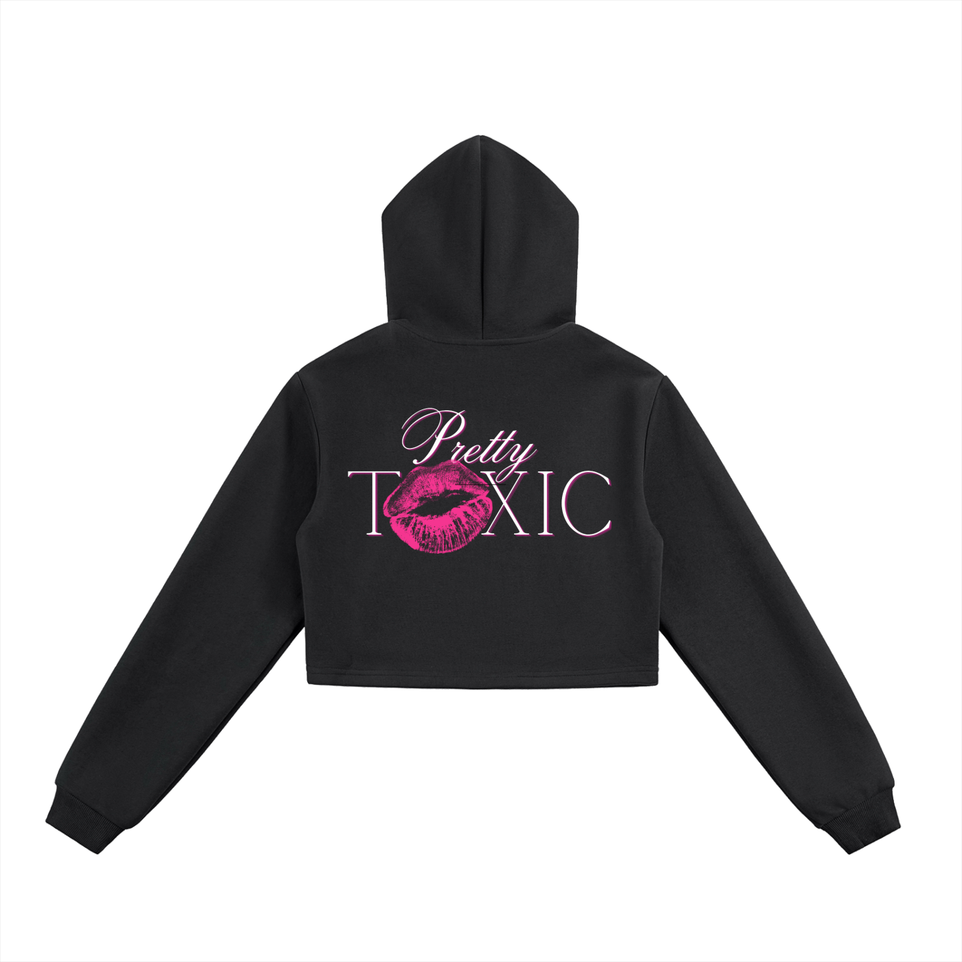 Signature Cropped Zip-Up Hoodie