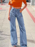 Pretty Toxic High-Waisted Wide Leg Jeans — front view