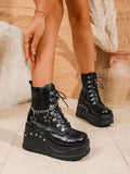 Pretty Toxic Platform Wedge Boots, side view